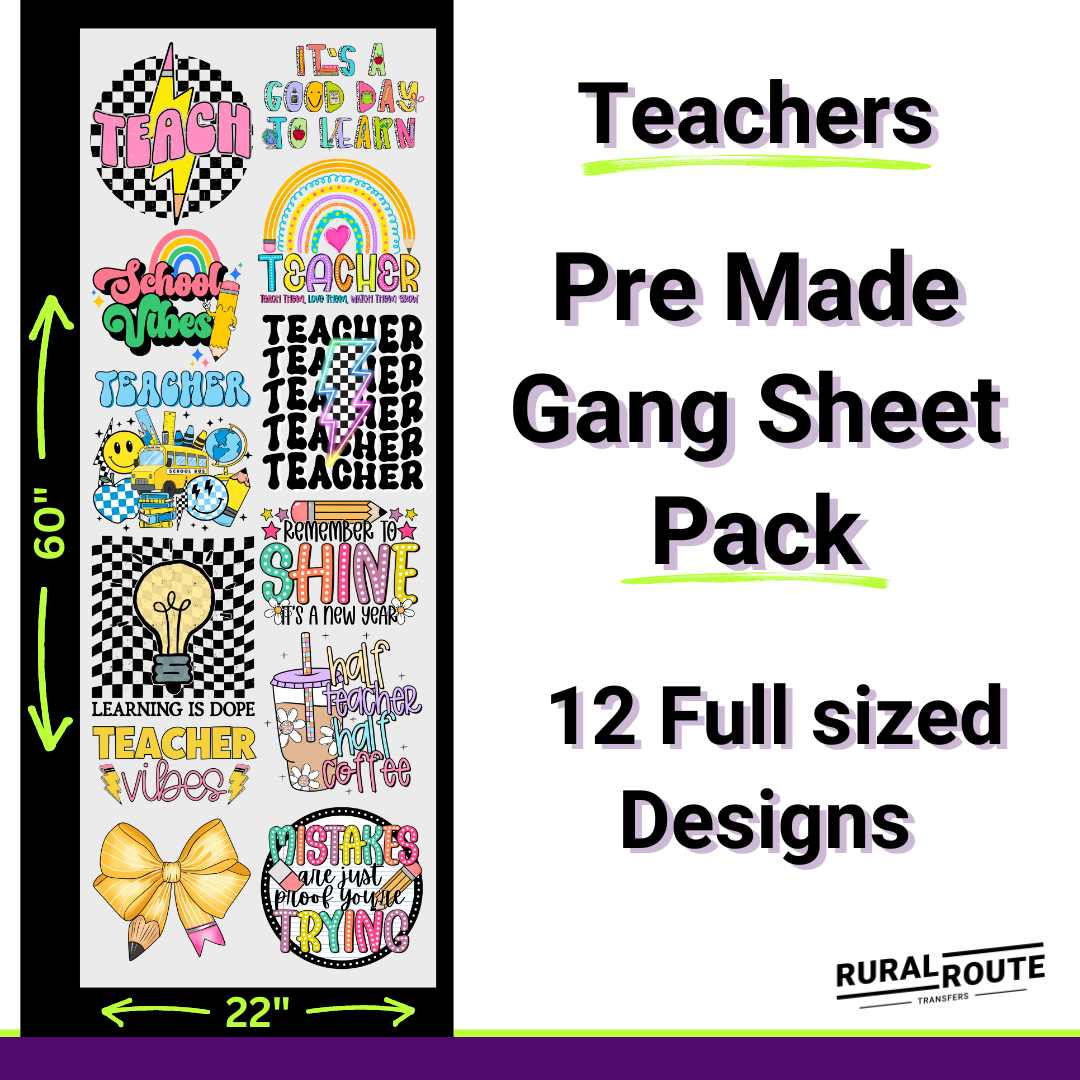 ๐ Celebrate Educators with Our Exclusive Teacher-Themed DTF Transfers! ๐